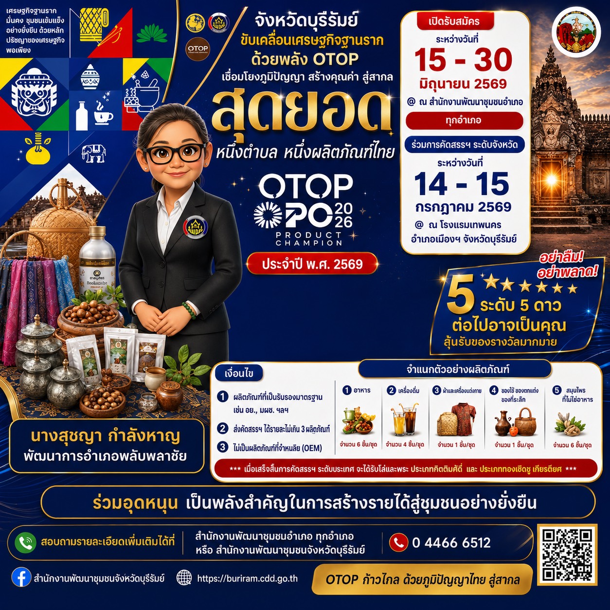 ✨พช.พลับพลาชัย✨ CDD Plabplachai: GROWTH TEAM PLABPLACHAI 🛤️ เปิด Roadmap เส้นทางสู่ดาว ⭐ OTOP Product Champion : OPC ประจำปี พ.ศ. ๒๕๖๙