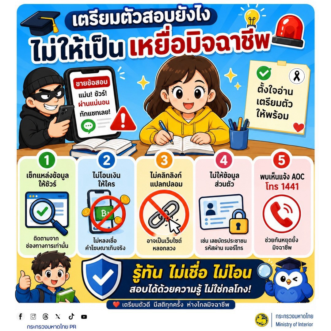 ✨พช.พลับพลาชัย✨ CDD Plabplachai: GROWTH TEAM PLABPLACHAI  📣 สพอ.พลับพลาชัย จัดทำสื่อประชาสัมพันธ์เตือนภัยมิจฉาชีพ 